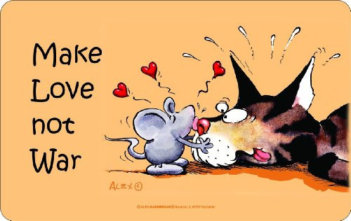Make Love Brettchen Resopal Neu 14x23cm VRB7276