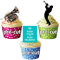 Love Trompete, Keep Calm And Play Trompete, Silhouette Spieler und Trompete Party Pack Mix – essbar Stand-up Cupcake Topper (36 Stück)