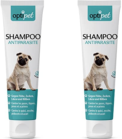 Optipet 2x250ml Anti-Parasiten Shampoo für Hunde gegen Parasiten Flohshampoo Schutz vor Parasiten