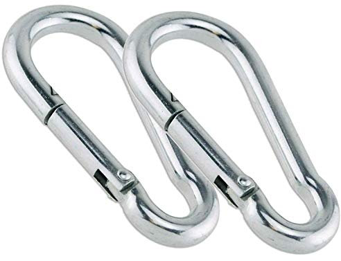 2 PACK Climbing Sports Cable Machine Carabiner Snap Hook Clip 3inch Spring Snap Hooks Heavy Duty Stainless Steel Key Chain Clip Fit for Gym,Climbing,Camping,Travelling