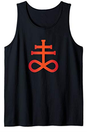 Gothic Satanischer Luzifer Schwefel Verkehrt Leviathan Kreuz Tank Top