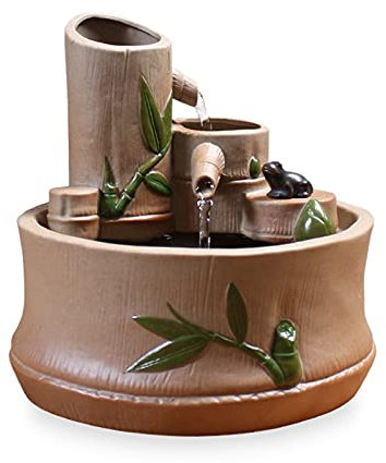Water Fountain Desktop Ornament Tabletop Fountain Indoor Relaxation Tabletop Zen Garden Decor with Water Fountain Automatic Pump Natural Water Sound For Home or Office Zen Meditation Fountain Crafts