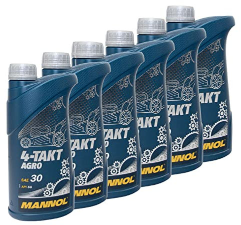 Motoröl Motor Öl für 4-Takt Traktoren Rasenmäher Agro SAE 30 MANNOL API SG 6 X 1 Liter