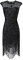 Abendkleid Damen 1920er Jahre Great Gatsby Kleid Damen Hochzeitskleid mit Pailletten Quaste Partykleid V-Ausschnitt Ärmellos Gatsby Abendkleid Festlich Ballkleid mit Quaste(A Schwarz,M)