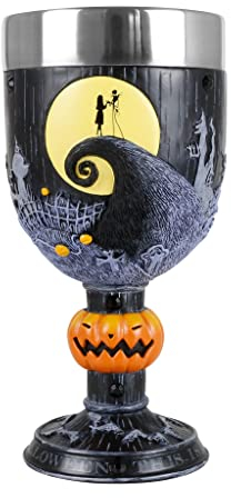 Enesco Disney Showcase The Nightmare Before Christmas Hill Scene Decorative Chalice Goblet, 7.09 Inch, Multicolor