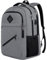 BIKROD Rucksack Herren und Damen, Wasserdicht Schulrucksack Jungen Mädchen Teenager für 15.6 Zoll Laptoptasche mit USB Ladeanschluss, Arbeit Reisen Camping Schulranzen mit Anti Diebstahl Tasche, Grau