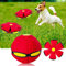 KONGNY 2023 Flying Saucer Ball for Dogs Toy,Dog Pet Toy Flying Saucer Ball UFO Doggo Ball Large Small Dog Balls Toy Dog Frisbee Scooby Doo Dog Ball(Red)