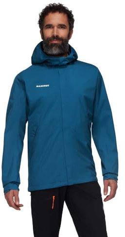 Mammut Alto Series Men's Hardshell Jacket, S, Blue, Hooded Jacket, Functional Jacket, Made of DRYtechnology 2 L, deep ice, S