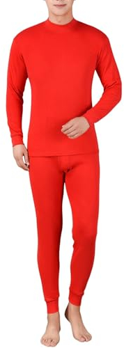 Herren Thermounterwäsche, Atmungsaktiv Dickes Winter Thermoanzug Fussball Weich Funktionsunterwäsche 4XL Motorrad Thermohose Skiunterwäsche Innenfleece Herrenunterwäsche Thermo Unterwäsche