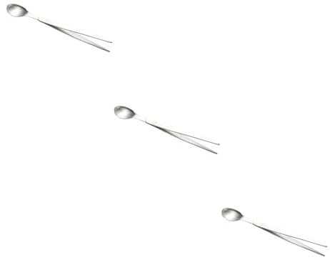 Mobestech 3pcs Stainless Steel Flavor Test Spoon Chef Dinner Kitchen Cooking Chopstick Spoons Chopsticks Spoons Demitasse Spoon Tasting Food Steel Spoon Mix