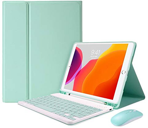 HBYLEE Funda magnética fina para iPad Mini 6 de 8,3 pulgadas con teclado y teclado Bluetooth (color: ratón azul, tamaño: mini 5)