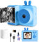 Kinderkamera Sofortbildkamera - 1080P Digitalkamera für Kinder ab 3 Jahren mit 3 Rollen Druckpapier, Fotokamera für Jungen und Mädchen, Kinderspielzeug in Blau