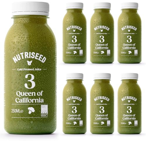 Nutriseed Queen of California Green Juice (6 x 250ml) - Cold Pressed Juice, 100% Natural Ingredients containing Broccoli, Lettuce, Celery, Pear & Cucumber, No Added Sugar, Gluten-Free & Dairy-Free