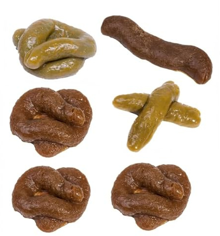 YIPFEN 6 Pcs Fake Kacke Kackhaufen Scherzartikel Fake Scheiße Kackwurst Scheißhaufen Kot Ganz Große Kacke Scheiße Prank Requisiten für Halloween April Fools