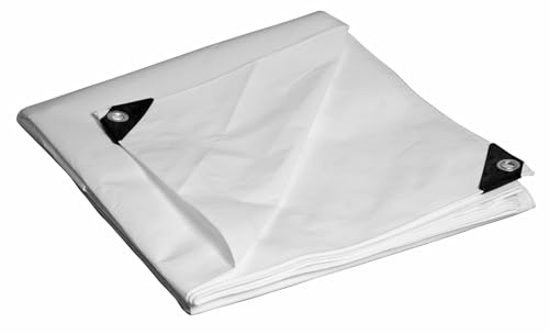 Dry Top Multi-Purpose Heavy Duty Poly Tarp, 10x15 Feet, White
