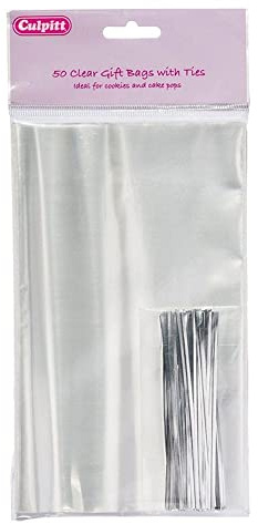 Large Clear Gift Bags with Ties 50 piece