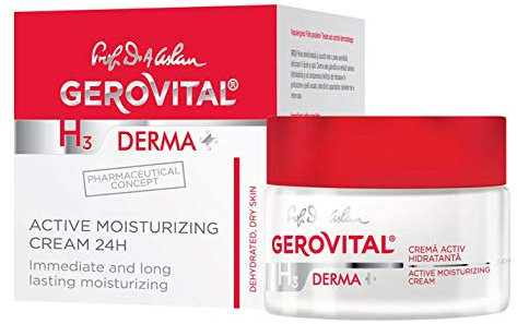 GEROVITAL Aktive Feuchtigkeits-Gesichtscreme 24h, Anti-Falten-Gesichtscreme, tiefe Feuchtigkeitsversorgung, elastische und straffe Haut, für trockene Haut, 50 Milliliter