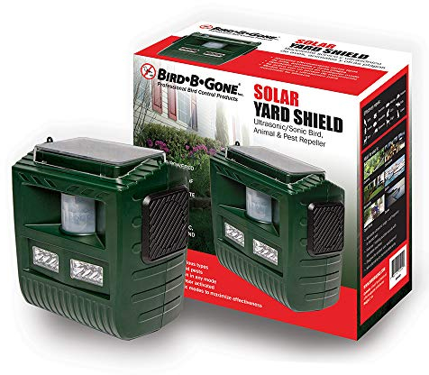 Bird B Gone Solar Yard Shield Animal & Pest Repeller, Motion Activated