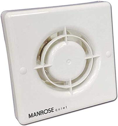 Manrose QF100P Pullcord Bathroom Shower Extractor Fan 4 100mm Quiet Fan (QF100P Chrome 3m PVC Flexible)