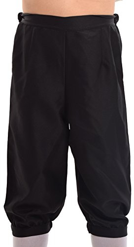 BLESSUME Mittelalterliche Hose Loose Fit Unisex (schwarz, L)