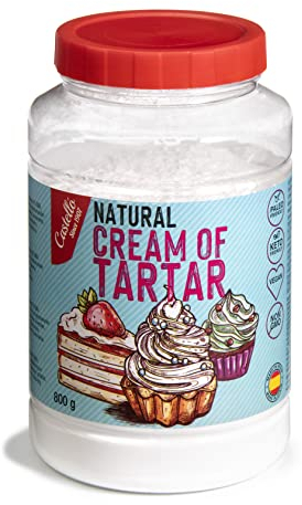 Castello since 1907 Cremor Tartaro - Qualità Premium Alimentare - 100% Naturale dall'uva - Fatto in Spagna - Senza Glutine - Keto e Paleo - Non OGM (GMO) - - 800 g