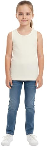 A2Z 4 Kids Kids Girls Ribbed Vest Top 100% Thick Cotton Fashion Tank Tops T Shirts Age 2-13 Years