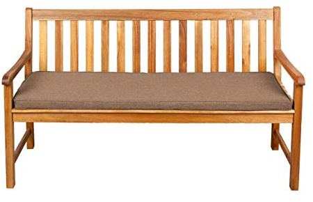 Gutekissen® Sitzkissen für Bank, Gartenschaukeln, Sitz, glatt. FK5 (190x60x5, Hellbraun)