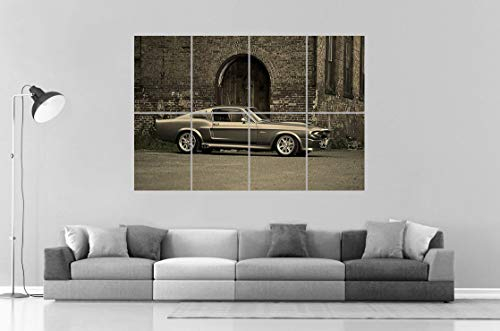 Ford Mustang Shelby GT 500 Eleanor 1967 Art Poster Großformat A0 Large Print