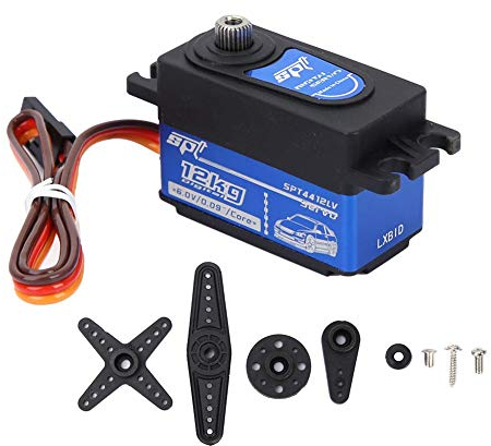 Dilwe Servo numérique de Voiture RC, servo en métal 12KG adapté pour 1/10 Voiture RC
