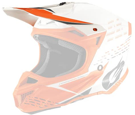 O'NEAL | Ricambi Casco Motocross | Enduro Moto | Visiera di ricambio per 5SRS Polyacrylite Helmet TRACE | Visiera 5SRS Polyacrylite Helmet TRACE | Adulto | Arancione Bianco | Taglia unica