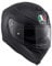 AGV K5 S ECE 22-05 Solid Motorrad Integralhelm ECE 22-05 aus Carbon-Glasfaser, mit Sonnenblende, Matt Schwarz, L
