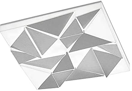 Trio Leuchten LED Deckenleuchte Trinity 674814005, Kunststoff Weiß/titanfarbig, inkl. 24 Watt LED