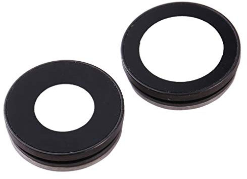 Ricambio KIT LENTI OBBIETTIVO vetri posteriore vetrino scocca lente +Cornice (NERO) RING rear fotocamera BACK camera COMPATIBILE Per APPLE IPHONE 11