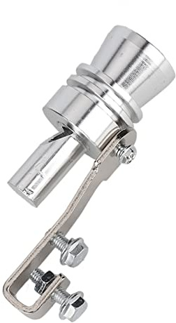 EVGATSAUTO Universal Car Turbo Sound Exhaust Tip Alu | Enhances engine roar with deep turbo-like sound, for 2.5-inch pipe, silver