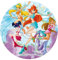 Für den Geburtstag ein Tortenbild, Zuckerbild mit dem Motiv: Winx Feen Elfen, Essbares Foto für Torten, Fondant, Tortenaufleger Ø 20cm, 0534w