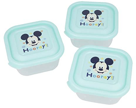 Stor Set mit 3 quadratischen Hilfsmitteln COOL Like Mickey, Kunststoff, bunt, Estándar