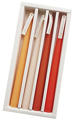 4 Stück Zitrusduft, orangefarbener Farbverlauf, Duftkegel, rauchfreie Kerzen, lange Kerzen, Wachsfarben, Stabkerzen für Dekoration, Hochzeit, Festival und besondere Anlässe, 25,4 cm