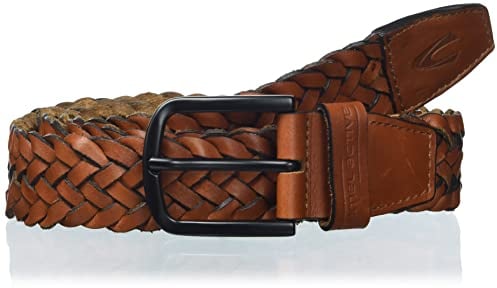camel active Herren Gürtel Flechtgürtel, Cognac, XL