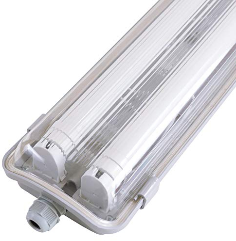 Proventa LED Feuchtraumleuchte 150cm 2xLED Röhren – IP65 Wannenleuchte 48W neutralweiß 4000K – LED Deckenleuchte Feuchtraum für Keller, Garage, Werkstatt – Staub & Wassergeschützte Feuchtraumlampe