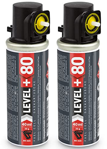 Fuel Cel Cel RM80 Lot de 2 cartouches de gaz pour cloueuse à gaz 80 mm/40 ml/20 g/Ø 32