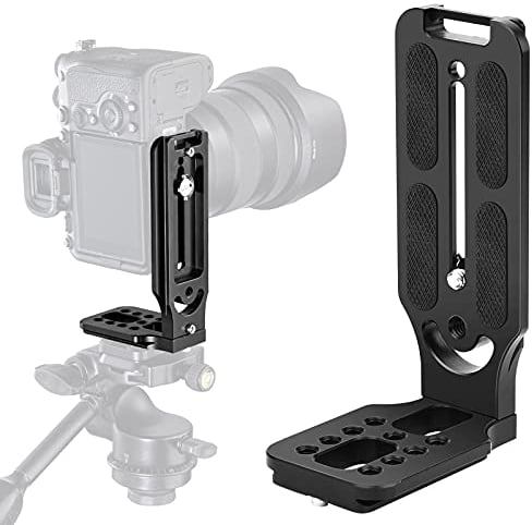 CAMOLO Quick Release L-Halterung Arca Swiss,DSLR Kamerahalterung L-Bracket Vertikale mit Schnellwechselplatte, 1/4 Zoll Schraube Arca Swiss für Manfrotto DJI Zhiyun Canon Nikon Sony Spiegellose Kamera