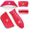 Pan Handle Covers Heat Protector Silicone hot Handle Holder Non-Slip Anti-hot Sleeve Assist potholder for Cast Iron Skillets & Metal Frying Pans, Heat Insulated for hotpot Grips 5pcs (Mat Red)
