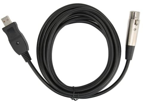 OKAT Cable de, USB2.0 Cable Adaptador USB a XLR para Dispositivos con Salida XLR Macho para Micrófonos Y Guitarras