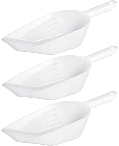 Westmark Palas para hornear, pesar, rellenar, 3 unidades, capacidad de llenado: 1400 ml, plástico, color blanco, 909922E2