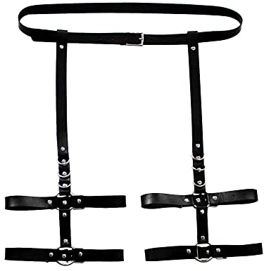 FDEETY Verstellbare Harness Körperkette Riemen Körperschmuck Taille Bein Gurt Accessoire Schmuck Punk Gothic Stil Damen