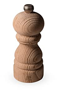 PEUGEOT - Moulin à Sel Paris Nature 12 cm - Réglage Classique - En Bois Revalorisé Labellisé PEFC - Fabrication Française - Coloris Naturel