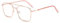FLYRANGOOV Aviator Clear Blue Light Glasses for Women, Blue Screen Glasses, Computer Reading Glasses, Rose Gold