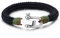COOLSTEELANDBEYOND Grande Noir Brun Vert Bracelet Vis Manilles d'ancrage - Homme Femme - Tressé Coton -Nautique Marin Envelopper Bracelet