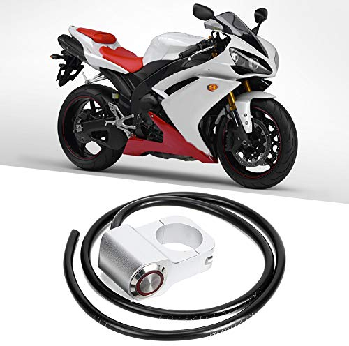 Interruttore Manubrio Moto 25Mm,Interruttori Powersports,25Mm/0.98In Faretti In Acciaio Impermeabile Interruttore Faro Manubrio Per Bicicletta Moto Argento