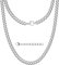 Silvadore 6mm Mens Necklace Chain Silver - Stainless Steel CUBAN Link Waterproof Jewellery - 51cm / 20 inch (Velvet Pouch)